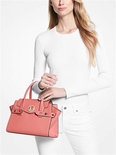 carmen pedra michael kors|MICHAEL Michael Kors Carmen Medium Belted Leather Satchel.